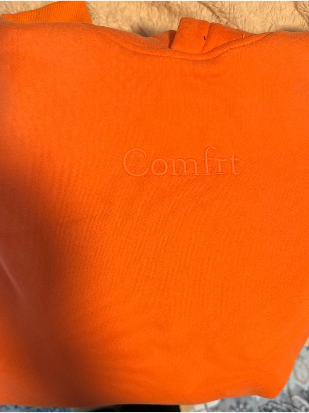 Comfrt Women's Orange/Coral Crewneck Sweatshirt and Sweatpants